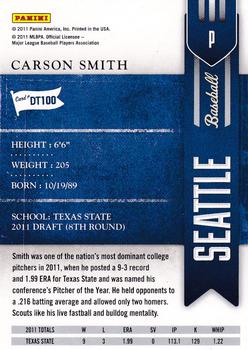 2011 Playoff Contenders - Draft Ticket #DT100 Carson Smith Back