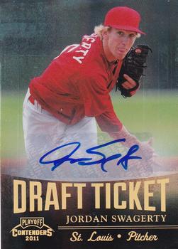 2011 Playoff Contenders - Draft Ticket Autographs #DT87 Jordan Swagerty Front