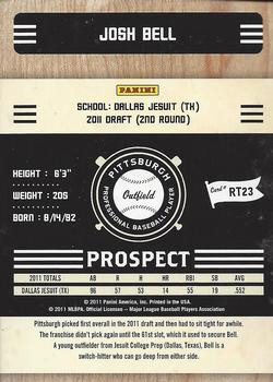 2011 Playoff Contenders - Prospect Ticket #RT23 Josh Bell Back