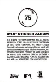 2012 Topps Stickers #75 Mike Moustakas Back