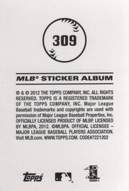 2012 Topps Stickers #309 Billy Butler Back