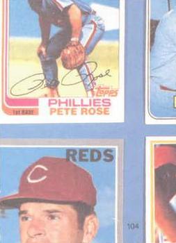 1985 Renata Galasso Pete Rose #104 Pete Rose Back