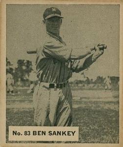 1936 World Wide Gum (V355) #83 Ben Sankey Front