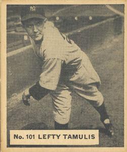 1936 World Wide Gum (V355) #101 Vito Tamulis Front