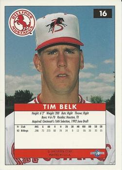 1992-93 Fleer Excel #16 Tim Belk Back