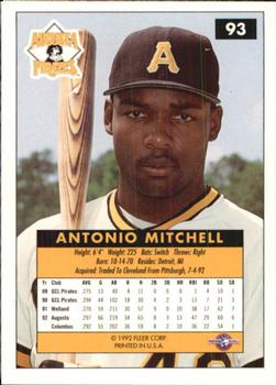 1992-93 Fleer Excel #93 Antonio Mitchell Back