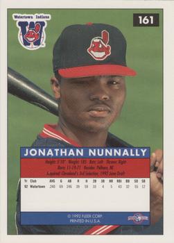 1992-93 Fleer Excel #161 Jonathan Nunnally Back