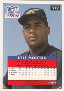1992-93 Fleer Excel #212 Lyle Mouton Back