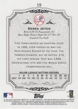 2012 Topps Museum Collection #15 Derek Jeter Back
