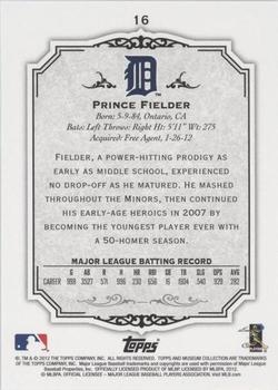 2012 Topps Museum Collection #16 Prince Fielder Back