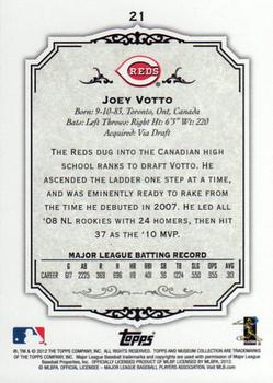 2012 Topps Museum Collection #21 Joey Votto Back