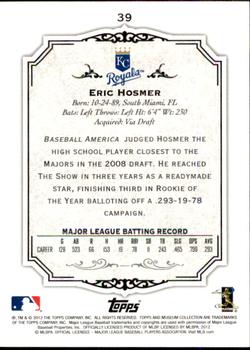 2012 Topps Museum Collection #39 Eric Hosmer Back