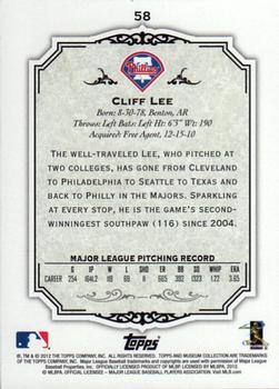 2012 Topps Museum Collection #58 Cliff Lee Back