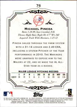 2012 Topps Museum Collection #76 Michael Pineda Back