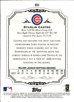 2012 Topps Museum Collection #86 Starlin Castro Back