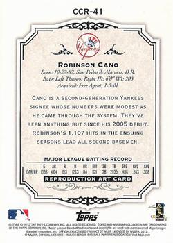 2012 Topps Museum Collection - Canvas Collection #CCR-41 Robinson Cano Back