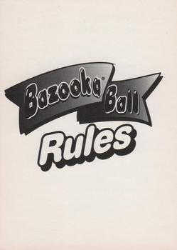 1996 Bazooka #NNO Bazooka Ball Rules Front