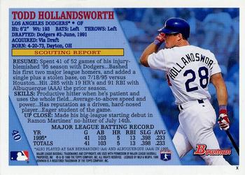 1996 Bowman #40 Todd Hollandsworth Back