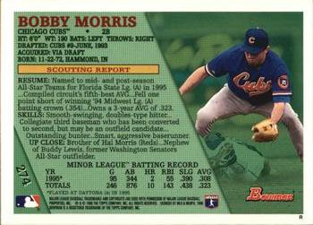 1996 Bowman #274 Bobby Morris Back