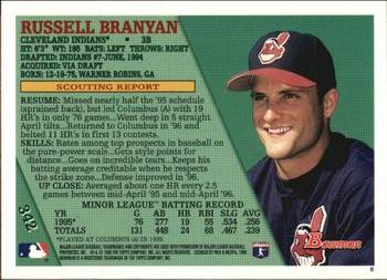 1996 Bowman #342 Russell Branyan Back