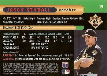 1996 Bowman's Best #15 Jason Kendall Back