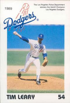 1989 Los Angeles Dodgers Police #NNO Tim Leary Front