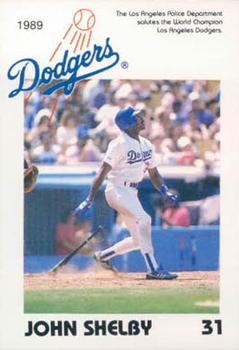 1989 Los Angeles Dodgers Police #NNO John Shelby Front