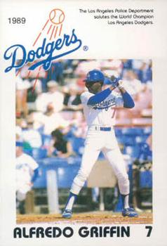 1989 Los Angeles Dodgers Police #NNO Alfredo Griffin Front