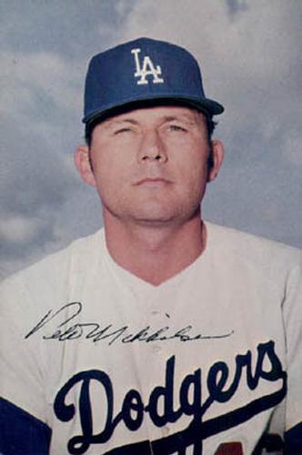 1971 Ticketron Los Angeles Dodgers #9 Pete Mikkelsen Front
