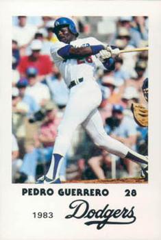 1983 Los Angeles Dodgers Police #NNO Pedro Guerrero Front