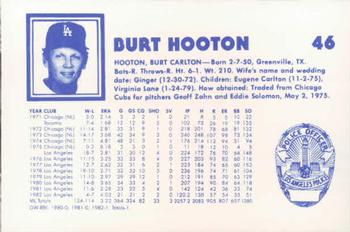 1983 Los Angeles Dodgers Police #NNO Burt Hooton Back