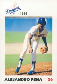 1986 Los Angeles Dodgers Police #NNO Alejandro Pena Front
