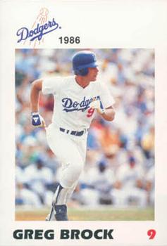1986 Los Angeles Dodgers Police #NNO Greg Brock Front