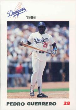 1986 Los Angeles Dodgers Police #NNO Pedro Guerrero Front