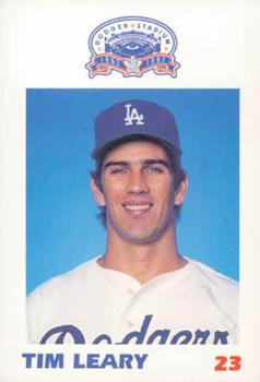 1987 Los Angeles Dodgers Police #13 Tim Leary Front
