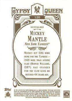 2012 Topps Gypsy Queen #120 Mickey Mantle Back