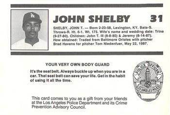 1988 Los Angeles Dodgers Police #NNO John Shelby Back