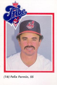 1989 Cleveland Indians The Tribe #12 Felix Fermin Front