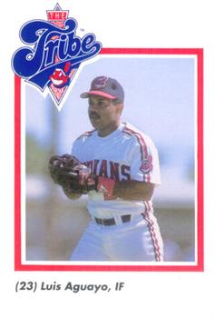 1989 Cleveland Indians The Tribe #1 Luis Aguayo Front