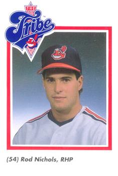 1989 Cleveland Indians The Tribe #20 Rod Nichols Front