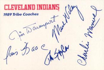 1989 Cleveland Indians The Tribe #28 Coaches Back