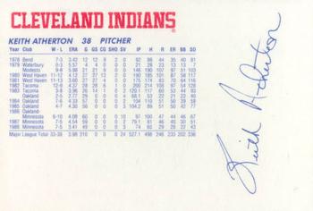 1989 Cleveland Indians The Tribe #3 Keith Atherton Back