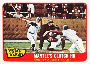 1965 Topps #134 World Series Game #3 - Mantle's Clutch HR Front