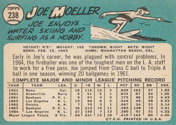 1965 Topps #238 Joe Moeller Back