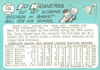 1965 Topps #144 Ed Kranepool Back
