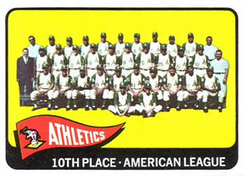 1965 Topps #151 Kansas City Athletics Front