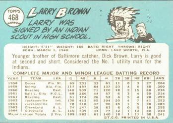 1965 Topps #468 Larry Brown Back