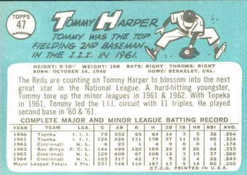 1965 Topps #47 Tommy Harper Back