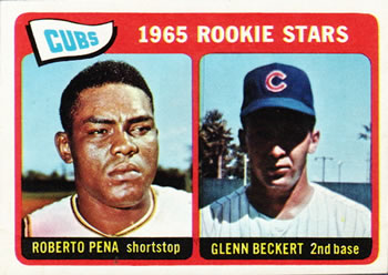 1965 Topps #549 Cubs 1965 Rookie Stars (Roberto Pena / Glenn Beckert) Front