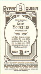 2012 Topps Gypsy Queen - Mini #22a Kevin Youkilis  Back